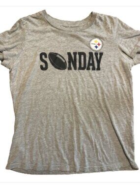 🏈 Pittsburgh Steelers Graphic Tee Gray Size S NFL Sunday Shirt